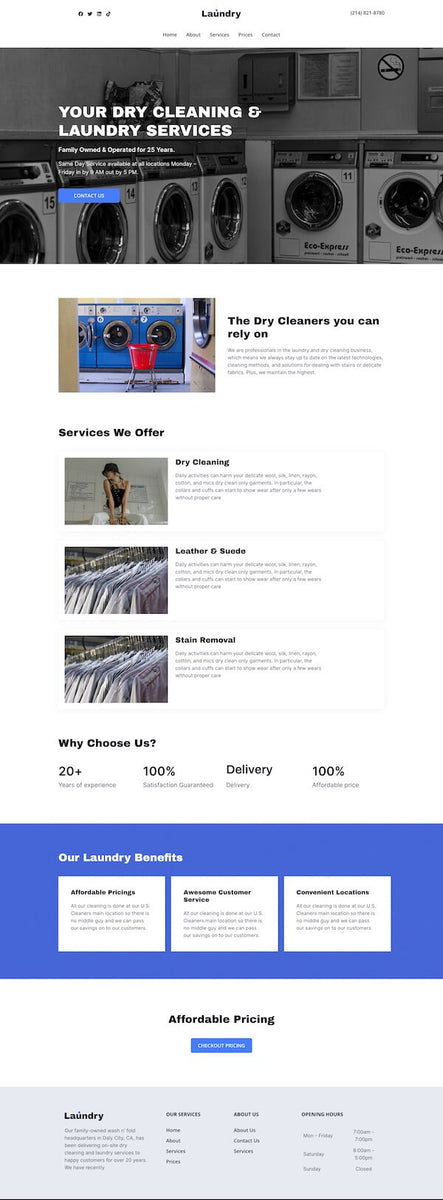 Dry cleaning website theme – nacgo!