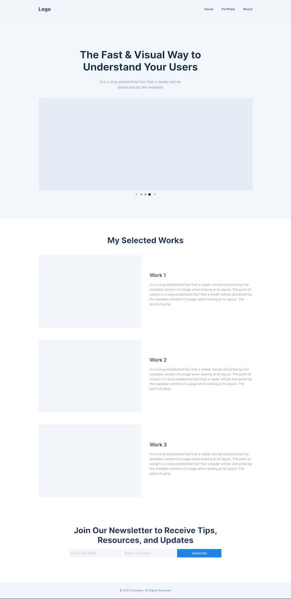 Portfolio Wireframe Theme